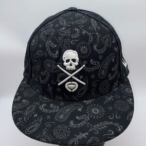 Circa Hat Men’s 7 38 Black Authentic Skull Drum Sticks Headwear Baseball Cap